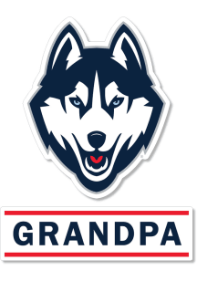 UConn Huskies 3 Inch Grandma Auto Decal - Navy Blue