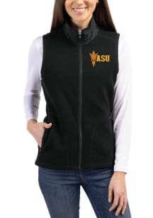 Cutter and Buck Arizona State Sun Devils Womens Black Cascade Sherpa Vest