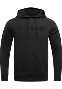 Pro Standard Illinois Fighting Illini Mens Black Triple Black Fashion Hood