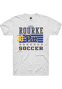 Sophie Rourke Pitt Panthers White NIL Striped Short Sleeve Player T Shirt