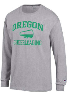 Champion Oregon Ducks Grey Cheerleading Icon Jersey Long Sleeve T Shirt