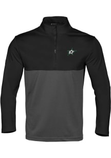 Levelwear Dallas Stars Mens Black Pursue Embroidered 3D Patch Short Sleeve Qtr Zip