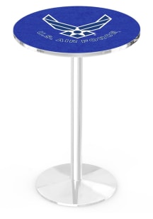 Air Force Chrome Round Base Pub Table