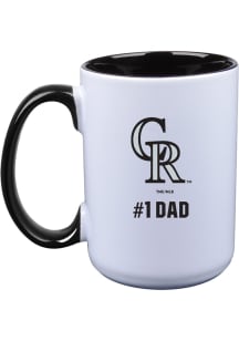 Colorado Rockies Dad 15oz Ceramic Mug - White