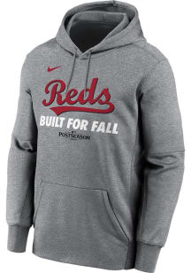 Nike Cincinnati Reds Mens Grey 2025 Postseason Participant Authentic Collection Hood