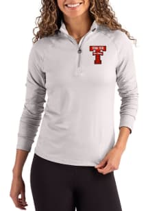Cutter and Buck Texas Tech Red Raiders Womens Ash Coastline Qtr Zip