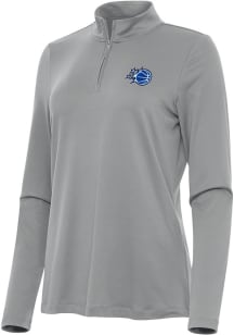 Antigua Orlando Magic Womens Ash Reprocess Recycled Qtr Zip Pullover
