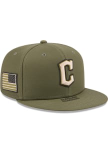 New Era Cleveland Guardians Mens Olive 2026 MLB Armed Forces Day 59FIFTY Fitted Hat