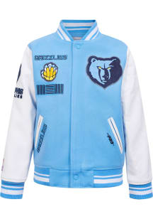 Pro Standard Memphis Grizzlies Youth Light Blue Retro Classics Heavy Weight Jacket