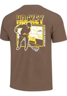 Western Michigan Broncos Brown Hockey Stripe Short Sleeve T Shirt