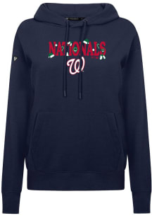 Levelwear Washington Nationals Womens Navy Blue Adorn Festive Hooded Sweatshirt