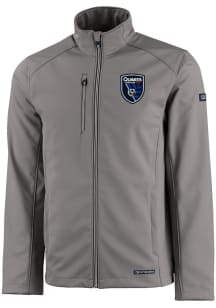 Cutter and Buck San Jose Earthquakes Mens Graphite Evoke Light Weight Jacket