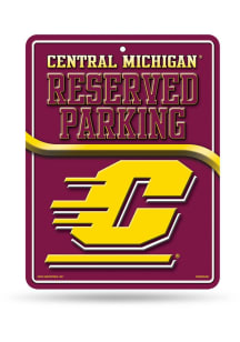 Central Michigan Chippewas Primary Metal Parking Sign - Maroon