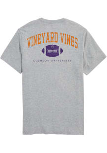 Clemson Tigers Grey Vintage Football Short Sleeve T Shirt