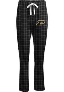 Purdue Boilermakers Womens Black Haley Flannel Loungewear Sleep Pants