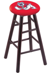 Fresno State Bulldogs Round Cushion Maple Pub Stool - Brown