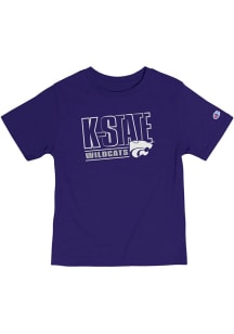 Champion K-State Wildcats Toddler Purple Skybox Muti Short Sleeve T-Shirt