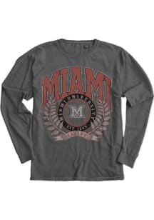 Blue 84 Miami RedHawks Black Laurels Long Sleeve T Shirt