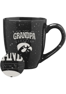Iowa Hawkeyes 16oz Speckled Grandpa Ceramic Mug - Black