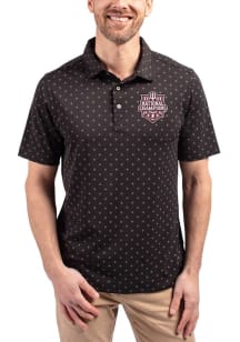 Cutter and Buck Indiana Hoosiers Mens Black 2025 CFP National Champions Virtue Eco Pique Tile Shor..