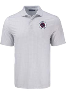Cutter and Buck New England Revolution Grey Pike Diamond Dot Big and Tall Polo