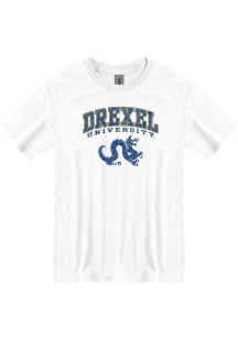 Drexel Dragons White Arch Mascot Short Sleeve T Shirt