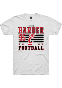 Lendric Barber Cincinnati Bearcats White Football NIL Striped Short Sleeve Player T Shirt