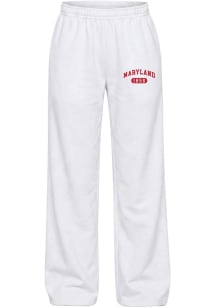 Hype and Vice Maryland Terrapins Womens Varsity White Sweatpants