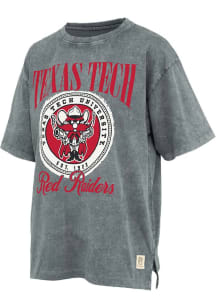 Pressbox Texas Tech Red Raiders Womens Charcoal Falkland Moonstone Short Sleeve T-Shirt