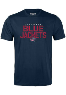 Levelwear Columbus Blue Jackets Youth Navy Blue Richmond Jr Carve Short Sleeve T-Shirt