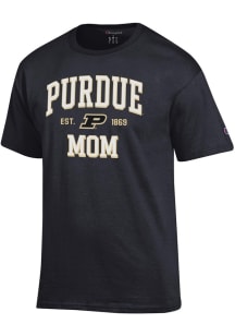 Champion Purdue Boilermakers Black EST Date Mom Jersey Short Sleeve T Shirt
