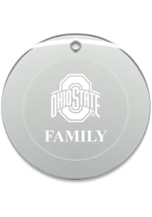 Ohio State Buckeyes Family Round Ornament - White