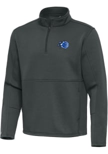 Antigua Orlando Magic Mens Grey Twist Long Sleeve Qtr Zip Pullover