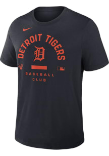 Nike Detroit Tigers Navy Blue Authentic Collection Early Work Short Sleeve Fashion T Shirt