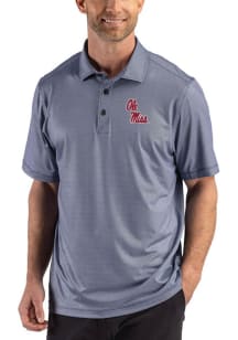Cutter and Buck Ole Miss Rebels Navy Blue Lattice Big and Tall Polo