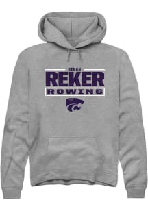 Regan Reker K-State Wildcats Mens Graphite NIL Stacked Box Player Hood