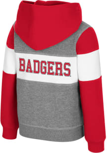 Colosseum Wisconsin Badgers Toddler Bert Long Sleeve Full Zip Sweatshirt - Grey