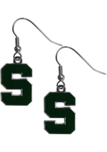 Michigan State Spartans Chrome Dangle Womens Earrings