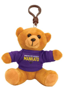 Minnesota State Mankato Mavericks Bear Plush Keychain - Purple