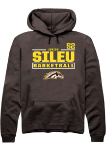 Junior Sileu Western Michigan Broncos Mens Brown NIL Stacked Box Player Hood