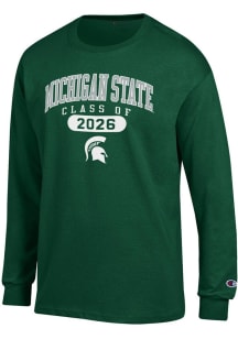 Champion Michigan State Spartans Green Class of 2026 Jersey Long Sleeve T Shirt