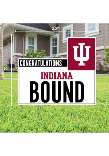 Indiana Hoosiers School Bound Yard Sign - White