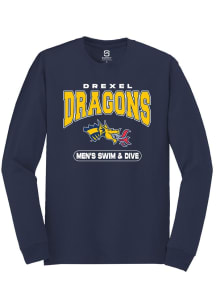 Summit Sportswear Drexel Dragons Navy Blue Swim and Dive Long Sleeve T Shirt