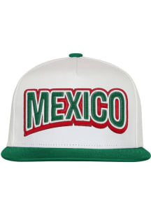Mexico National Team White Natural 5 Panel Snapback Mens Snapback Hat
