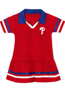 Philadelphia Phillies Toddler Girls Red BB Hit Short Sleeve Dress