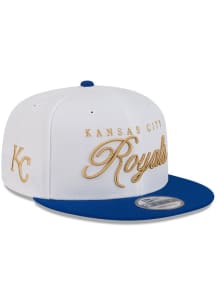 New Era Kansas City Royals White Scripted 9FIFTY Mens Snapback Hat