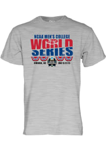 Blue 84  Grey 2025 College World Series 75th Anniversary Short Sleeve T Shirt