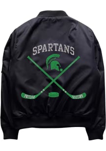Michigan State Spartans Womens Black Crystal Medium Weight Jacket