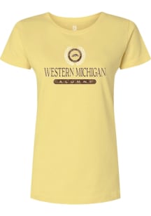 Summit Sportswear Western Michigan Broncos Womens Yellow Alumni Short Sleeve T-Shirt