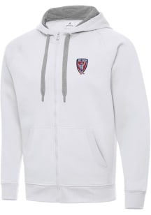 Antigua Indy Eleven Mens White Victory Long Sleeve Full Zip Jacket